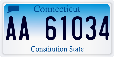 CT license plate AA61034