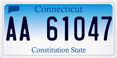 CT license plate AA61047