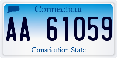 CT license plate AA61059