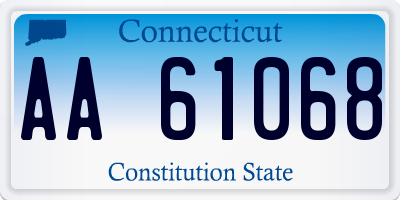 CT license plate AA61068