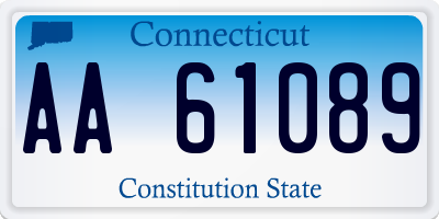 CT license plate AA61089