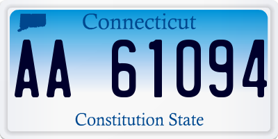 CT license plate AA61094