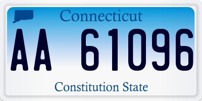 CT license plate AA61096