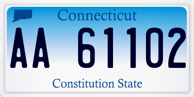 CT license plate AA61102