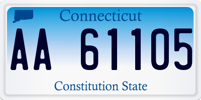 CT license plate AA61105