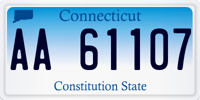 CT license plate AA61107