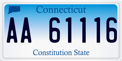 CT license plate AA61116