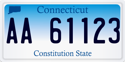 CT license plate AA61123