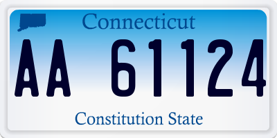 CT license plate AA61124