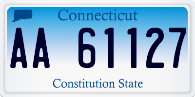 CT license plate AA61127