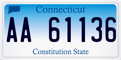 CT license plate AA61136