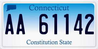 CT license plate AA61142