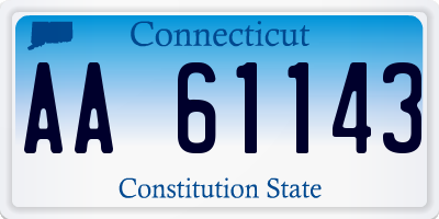 CT license plate AA61143