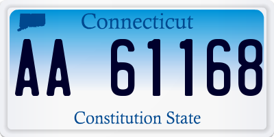 CT license plate AA61168