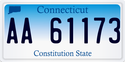 CT license plate AA61173