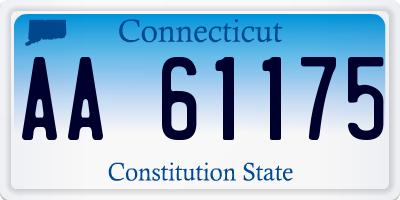 CT license plate AA61175