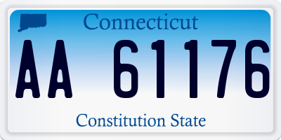 CT license plate AA61176