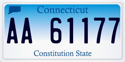 CT license plate AA61177