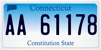 CT license plate AA61178