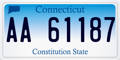 CT license plate AA61187