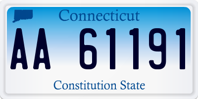 CT license plate AA61191