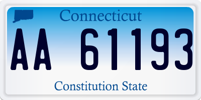 CT license plate AA61193