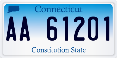 CT license plate AA61201