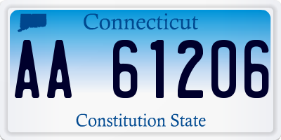 CT license plate AA61206