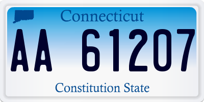 CT license plate AA61207