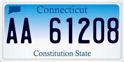 CT license plate AA61208