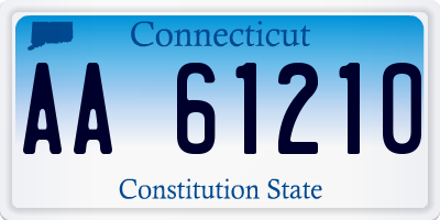 CT license plate AA61210