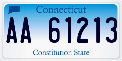 CT license plate AA61213