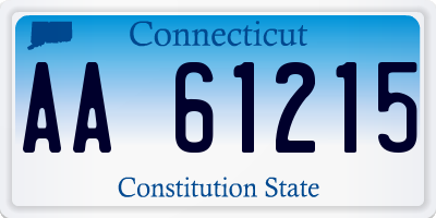 CT license plate AA61215