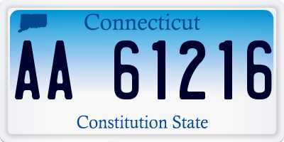 CT license plate AA61216