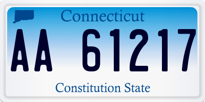 CT license plate AA61217