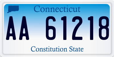 CT license plate AA61218