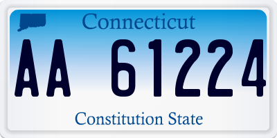 CT license plate AA61224