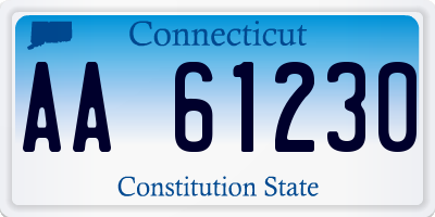 CT license plate AA61230