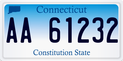 CT license plate AA61232