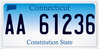 CT license plate AA61236