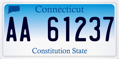 CT license plate AA61237