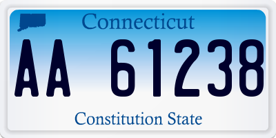 CT license plate AA61238