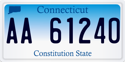 CT license plate AA61240