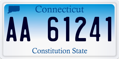 CT license plate AA61241