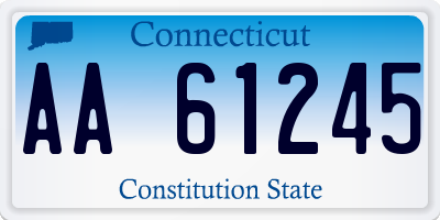 CT license plate AA61245