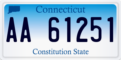 CT license plate AA61251