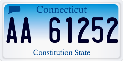 CT license plate AA61252