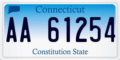 CT license plate AA61254