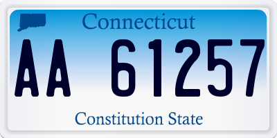 CT license plate AA61257