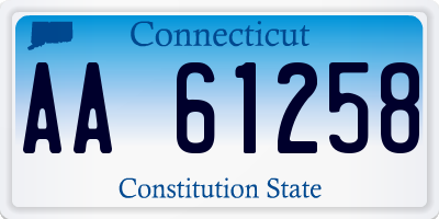 CT license plate AA61258